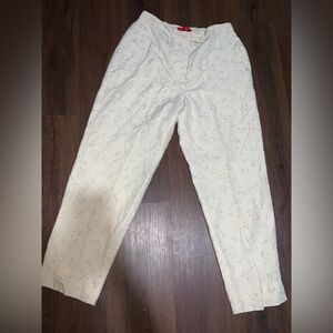 Burns embroidered floral beaded pants fall formal classic boho y2k vintage